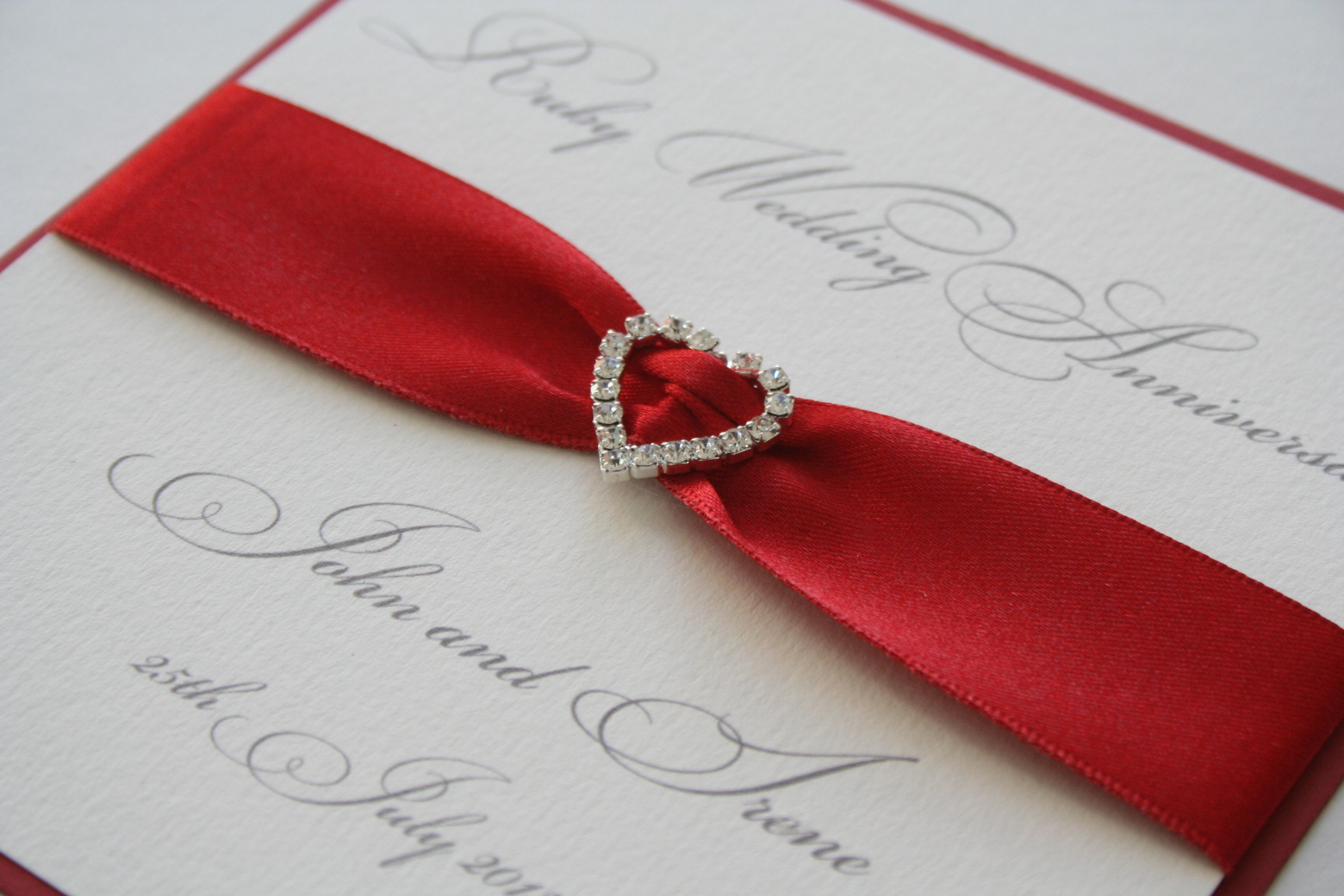 Wedding Anniversary Diamante Keepsake Box